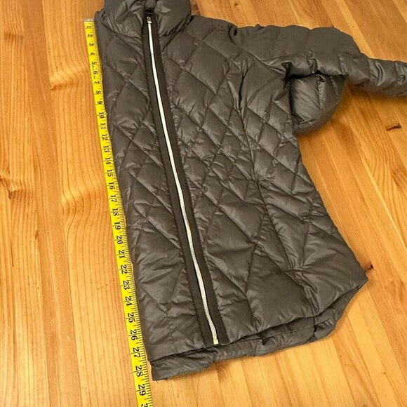 Athleta Jacket Women S Responsible Quilted Mock Neck Goose Down Olive Green - Picture 8 of 12